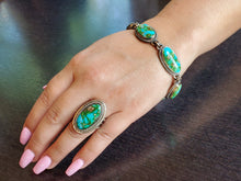 Load image into Gallery viewer, Sonoran Gold Turquoise Link Bracelet
