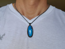 Load image into Gallery viewer, Kingman Turquoise Oval Pendant