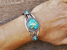 Load image into Gallery viewer, Royston Turquoise Three Stone Bracelet