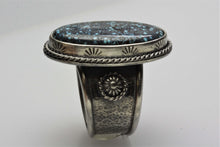 Load image into Gallery viewer, High Grade Micro Spider Web Matrix Kingman Long Oval Ring