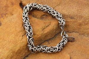 Silver Byzantine Chain Maille Bracelet