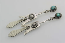 Load image into Gallery viewer, Water Bird with Carico Lake turquoise Earrings