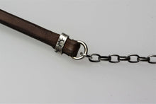 Load image into Gallery viewer, Leather Choker with Sonoran Gold  Small Pendant