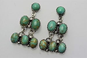 Campitos and Kingman Six Small Stones Earrings