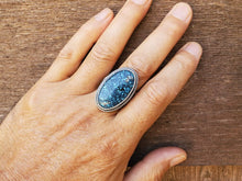 Load image into Gallery viewer, High Grade Micro Spider Web Matrix Kingman Long Oval Ring