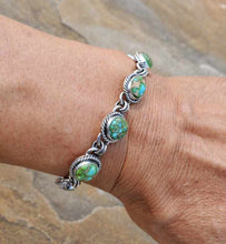 Load image into Gallery viewer, Sonoran Gold Turquoise Link Bracelet