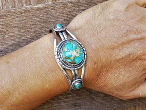 Royston Turquoise Three Stone Bracelet