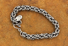 Load image into Gallery viewer, Silver Byzantine Chain Maille Bracelet