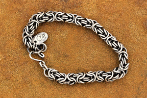 Silver Byzantine Chain Maille Bracelet