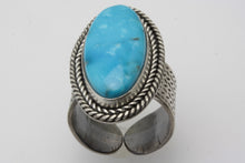 Load image into Gallery viewer, Light Blue Kingman Oval Adjustable Ring