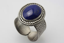 Load image into Gallery viewer, Lapis Lazuli Oval Adjustable Ring