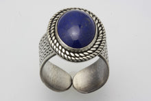 Load image into Gallery viewer, Lapis Lazuli Oval Adjustable Ring