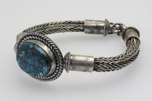 Cloud Mountain Turquoise Celtic/Viking Weaved Bracelet