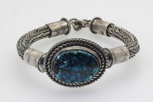 Cloud Mountain Turquoise Celtic/Viking Weaved Bracelet