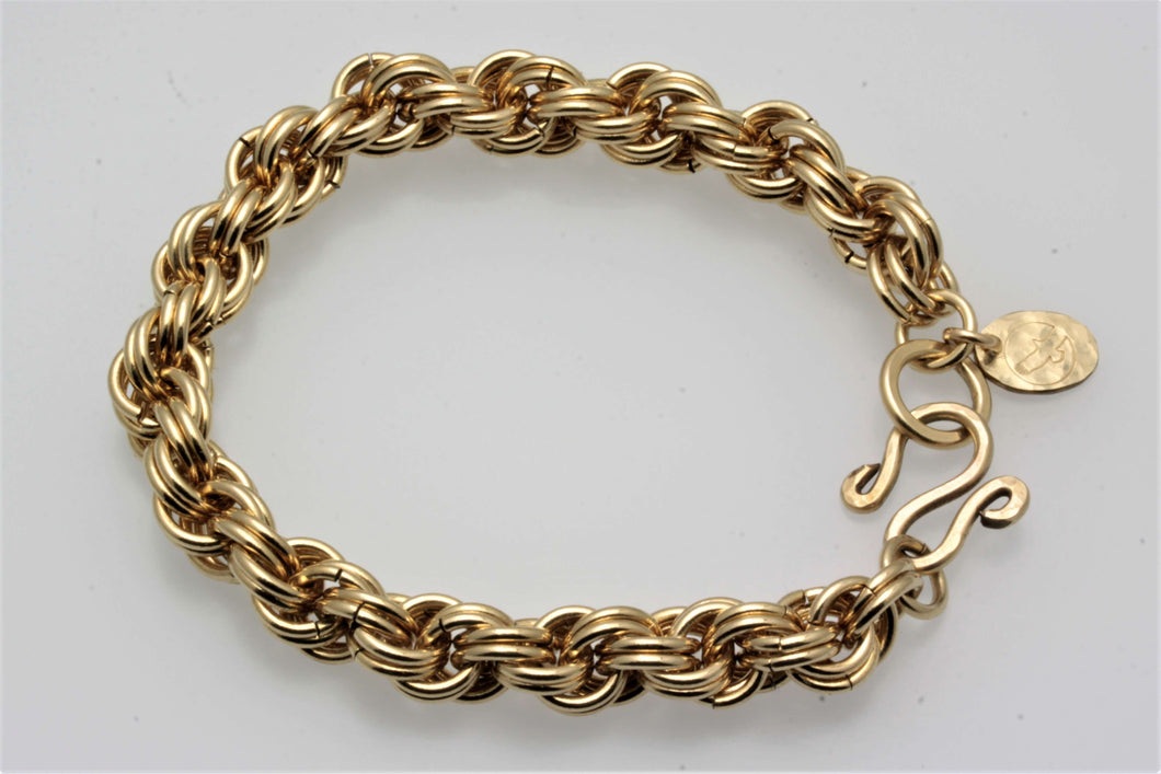 Gold Rope Chain Maille Bracelet