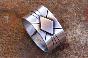 Spacecraft Silver Bronze Ring