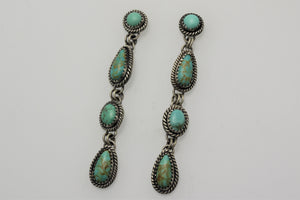 Tyrone, Campitos and Carico Lake Four Small Turquoise Earrings