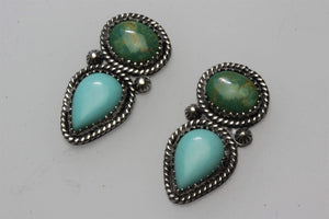 Campitos and Kingman Two Stones Earrings